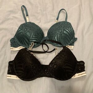 Aeropostale Blue and Black T-shirt Bras Size 36B